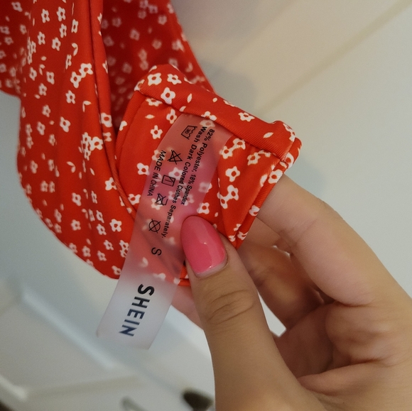 Shein Red and White Flower Bikini - Picture 7 of 7